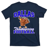 Dallas Thanksgiving Football Funny Dabbing Turkey T-Shirt