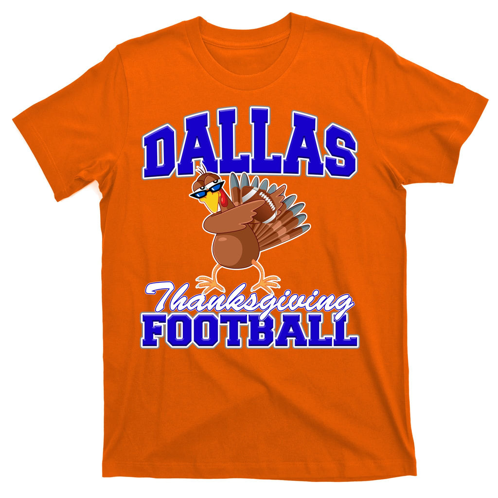 Dallas Thanksgiving Football Funny Dabbing Turkey T-Shirt
