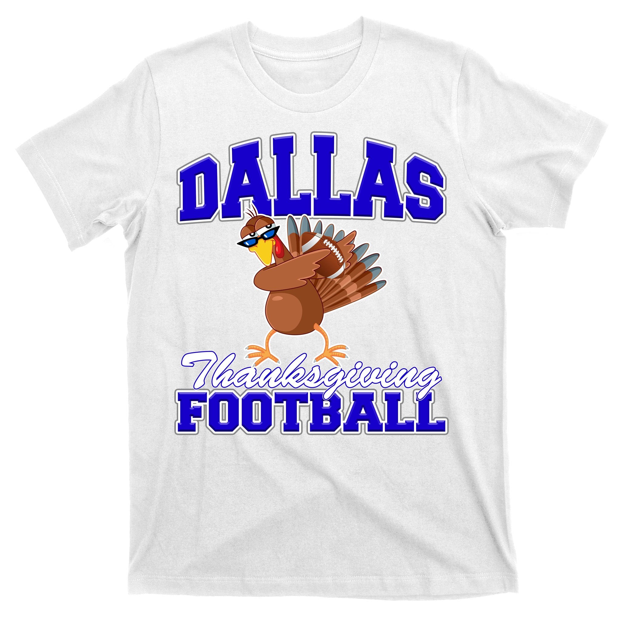Dallas Thanksgiving Football Funny Dabbing Turkey T-Shirt