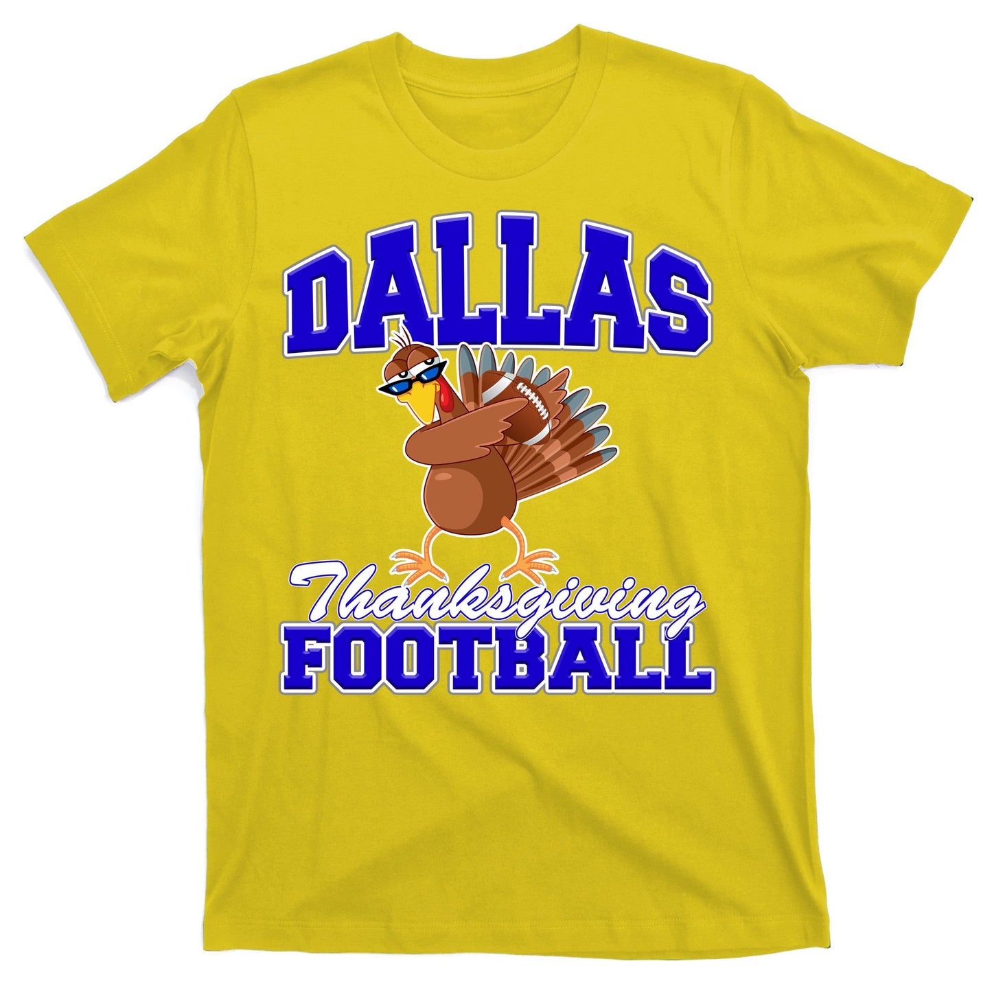 Dallas Thanksgiving Football Funny Dabbing Turkey T-Shirt