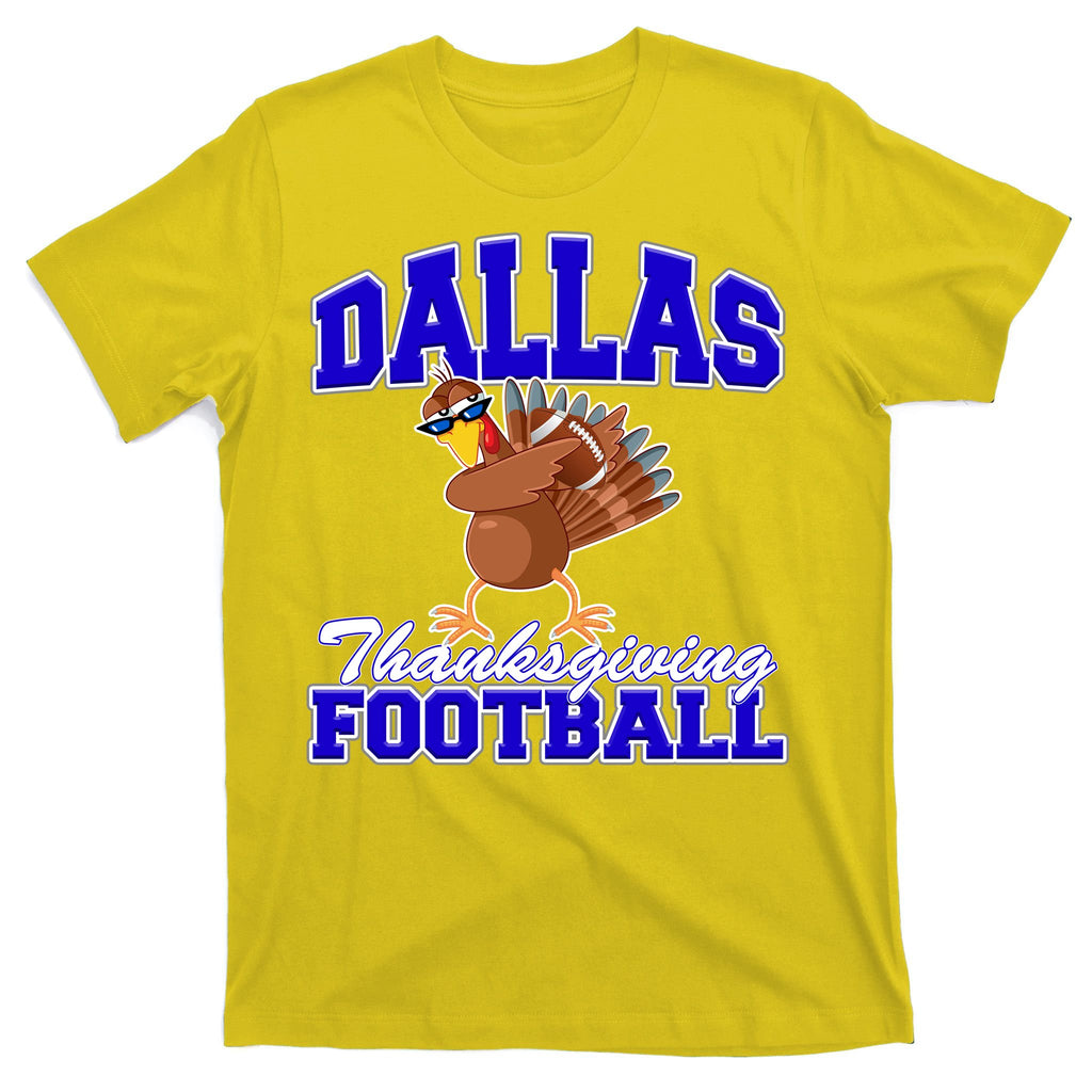 Dallas Thanksgiving Football Funny Dabbing Turkey T-Shirt