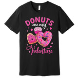 Donuts Are My Valentine Funny Anti Valentines Day Food Joke Premium T-Shirt