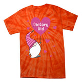 Dietary Aid Valentine Gnome Nurse Gift Valentines Day Gift Tie-Dye T-Shirt