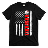 Distressed Baseball USA American Flag T-Shirt