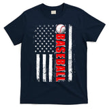 Distressed Baseball USA American Flag T-Shirt