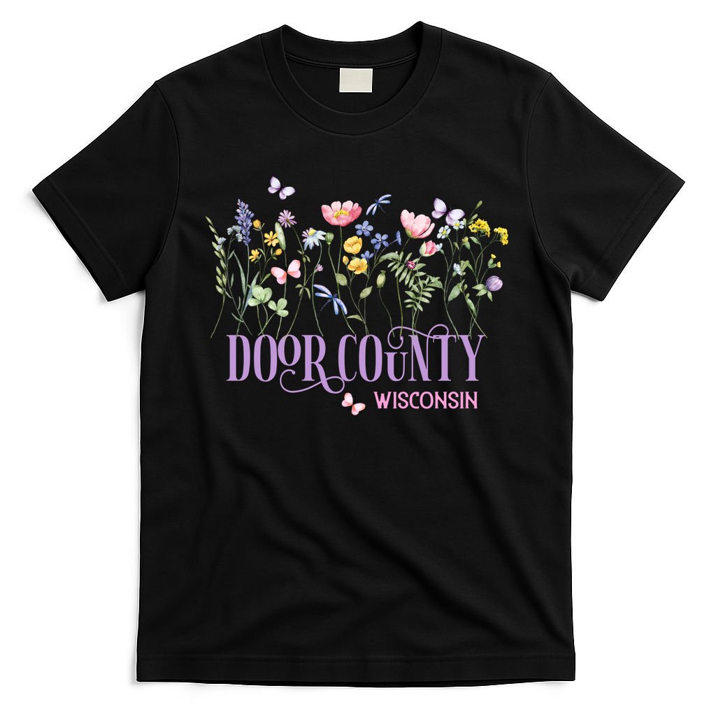 Door County Wisconsin Wildflowers Summer Vacation Souvenir Gift T-Shirt