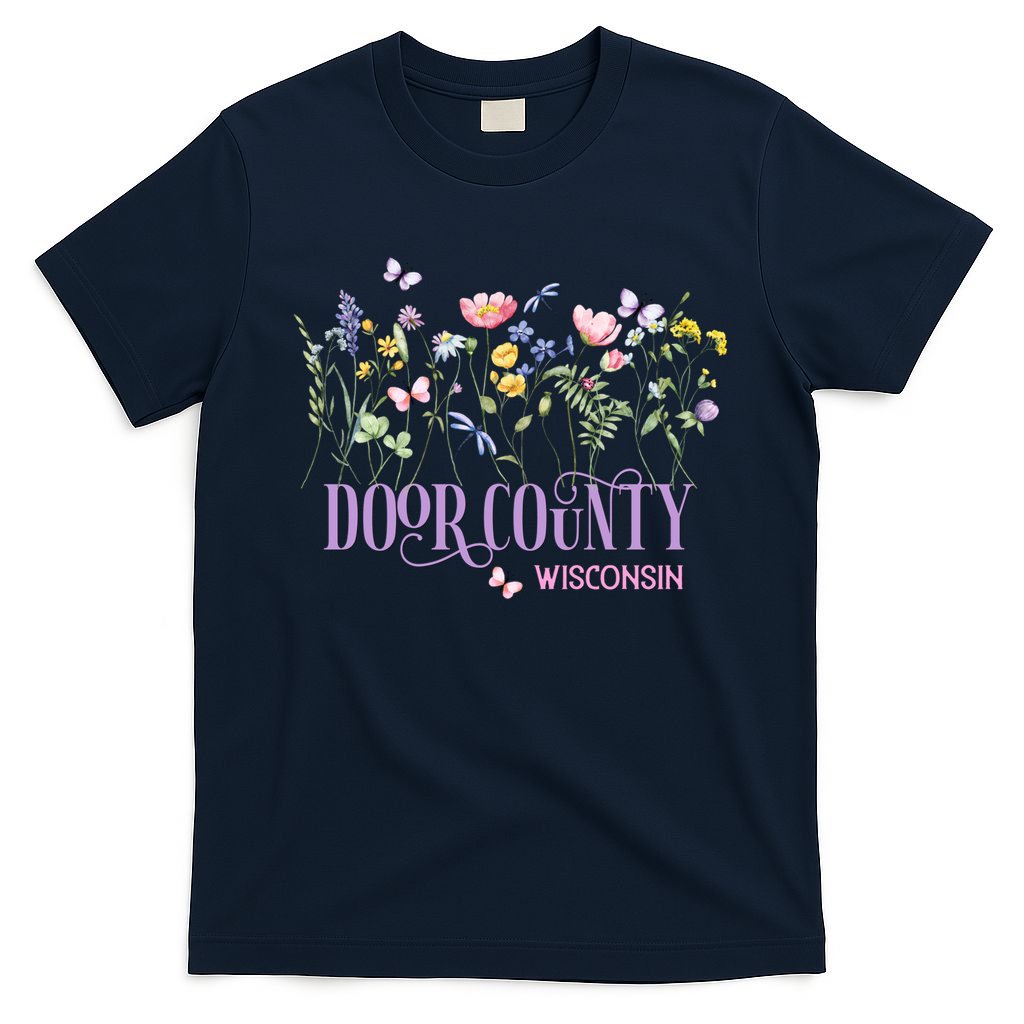 Door County Wisconsin Wildflowers Summer Vacation Souvenir Gift T-Shirt