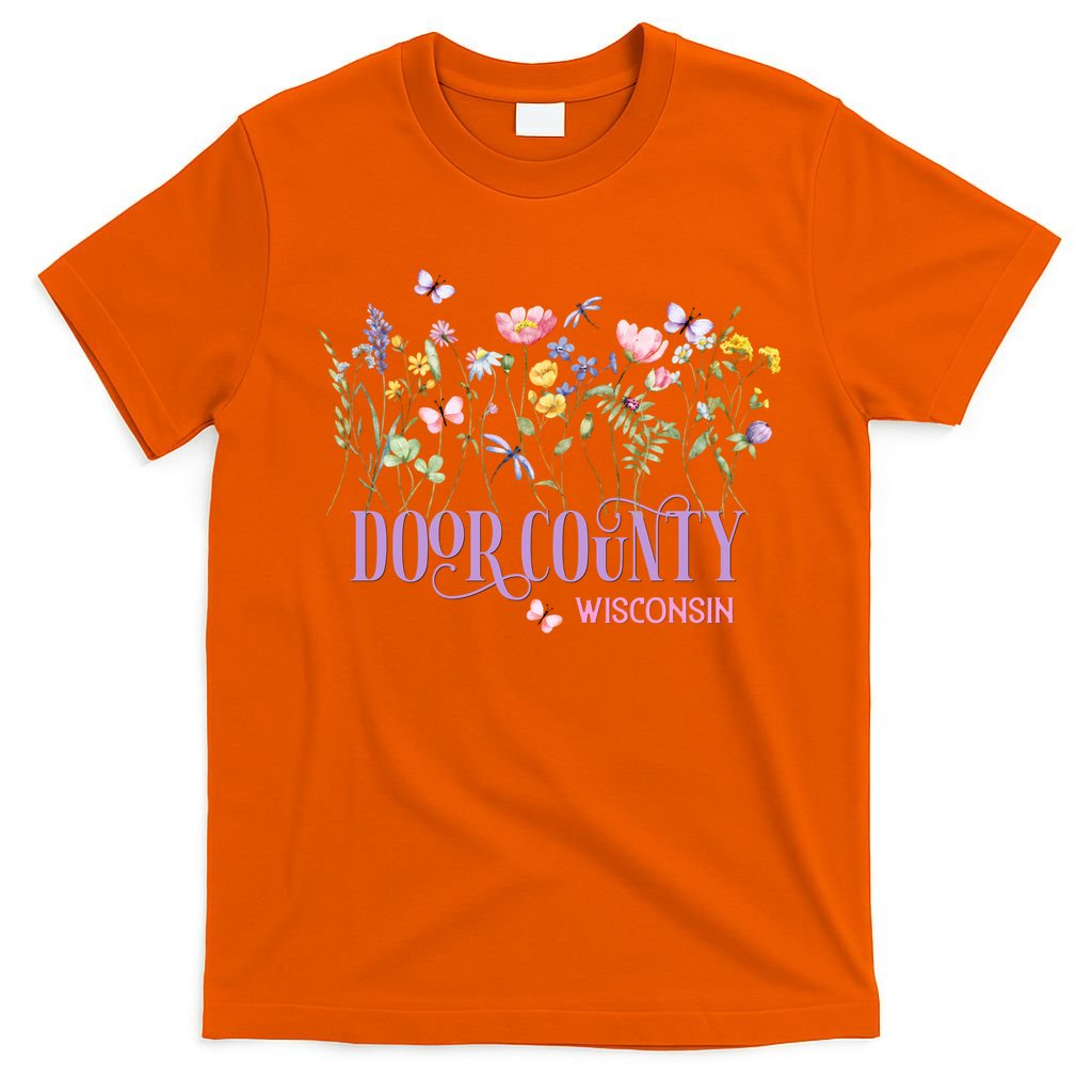 Door County Wisconsin Wildflowers Summer Vacation Souvenir Gift T-Shirt