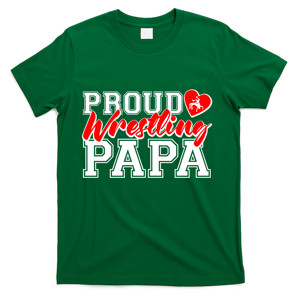 Cute Proud Wrestling Papa T-Shirt