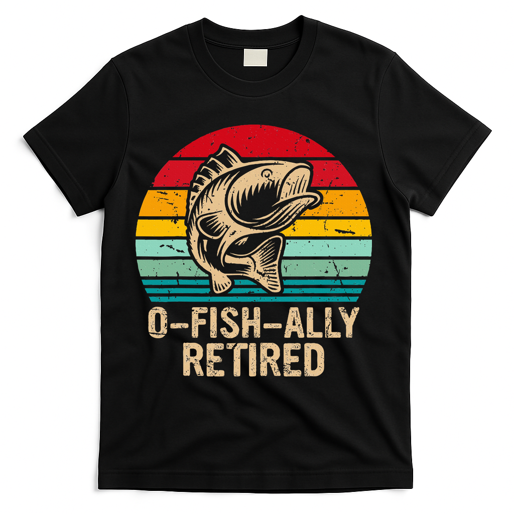 Ofishally Retired Retirement Fishing T-Shirt
