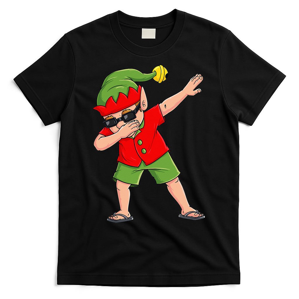 Dabbing Elf Christmas In July Summer Xmas Dab T-Shirt