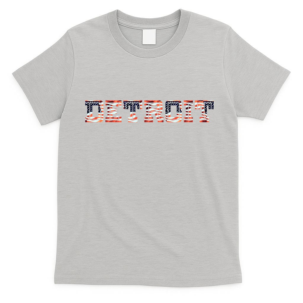 Detroit USA FLAG Grunge T-Shirt