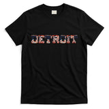 Detroit USA FLAG Grunge T-Shirt