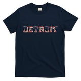 Detroit USA FLAG Grunge T-Shirt