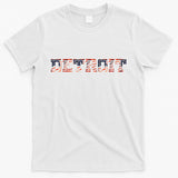 Detroit USA FLAG Grunge T-Shirt