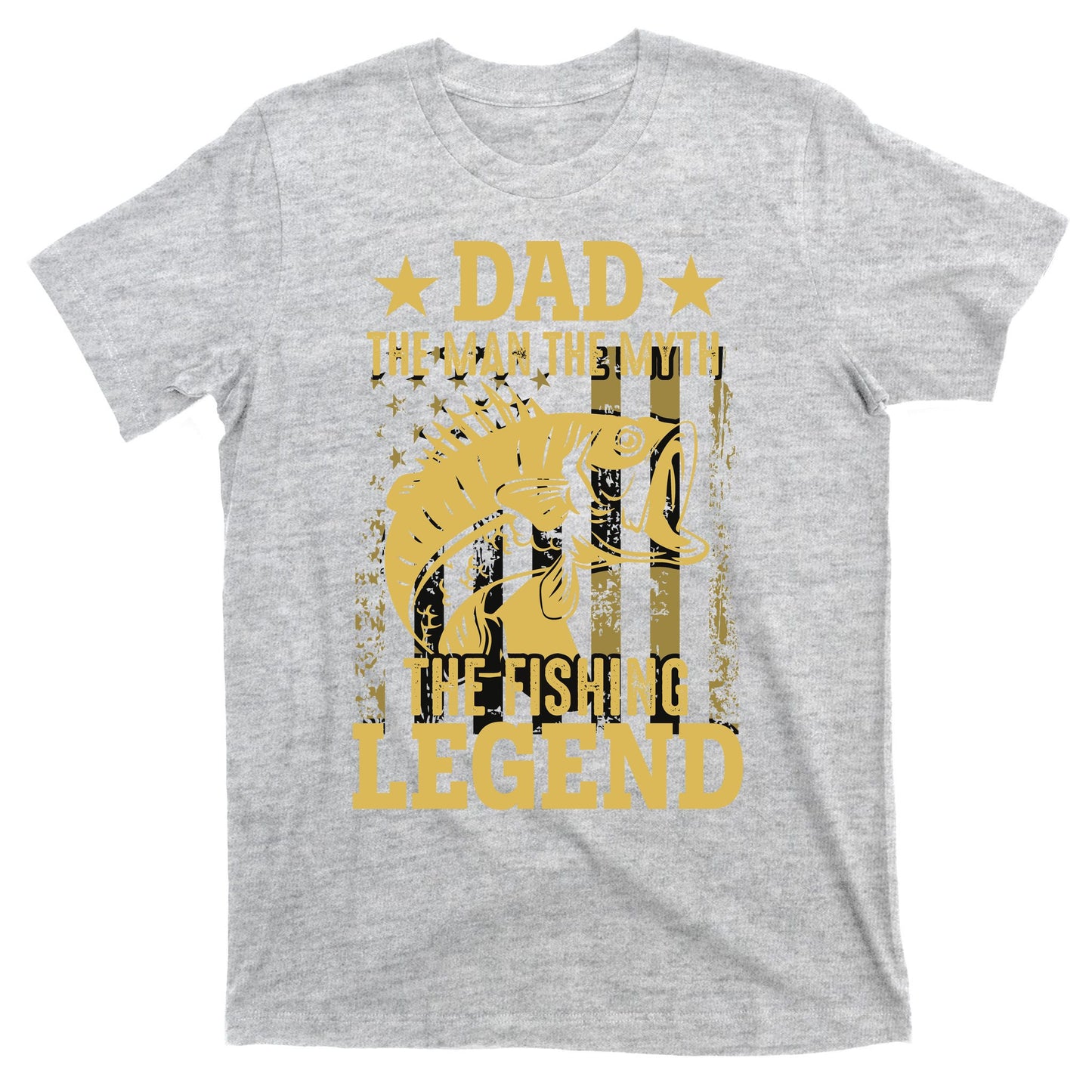 Dad Fishing Legend Flag T-Shirt