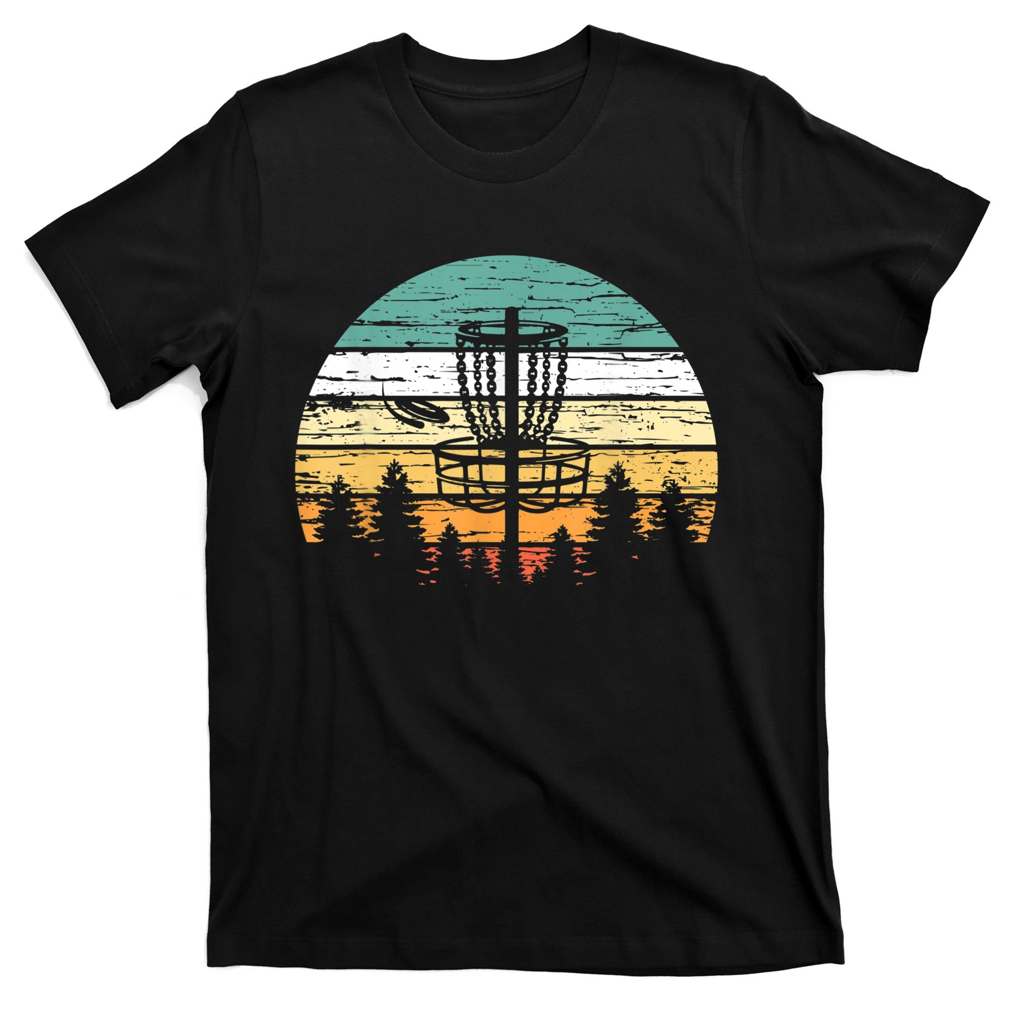 Disc Golf Retro Shirt, Sunset Vintage Frisbee Golf T-Shirt