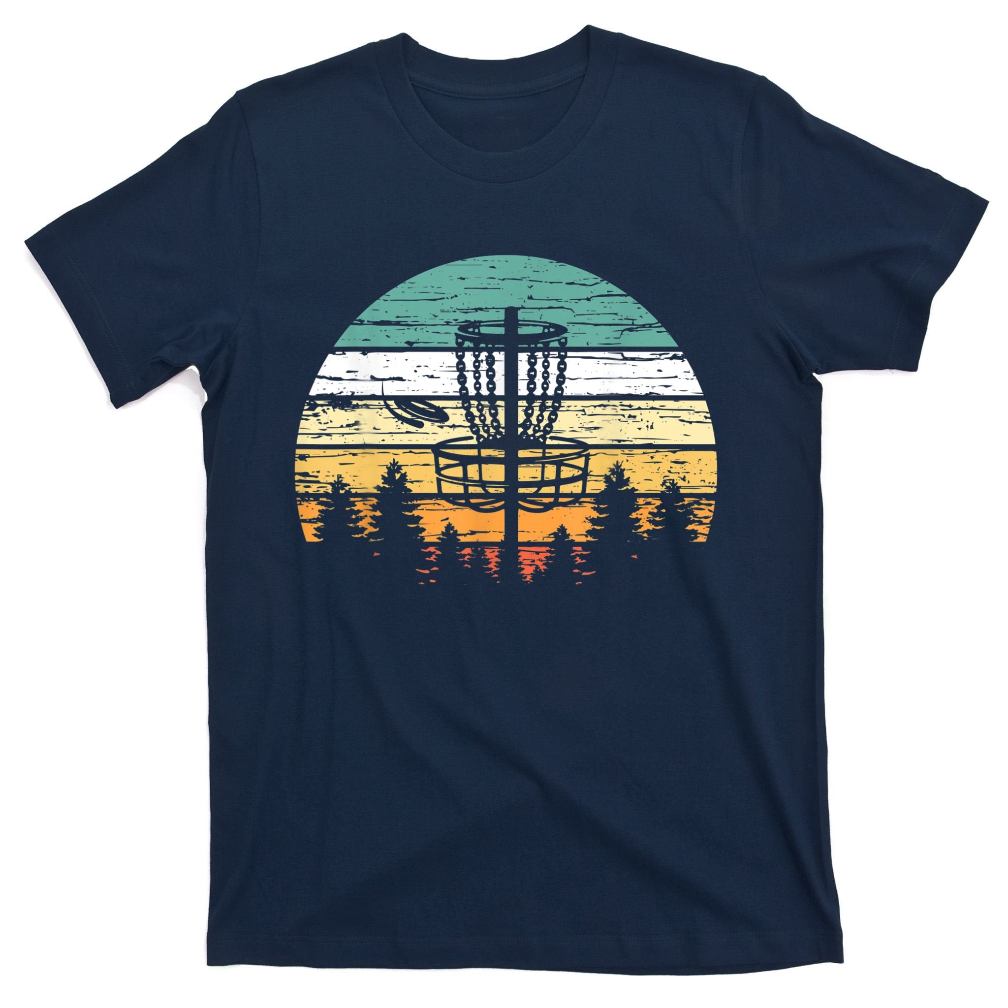 Disc Golf Retro Shirt, Sunset Vintage Frisbee Golf T-Shirt