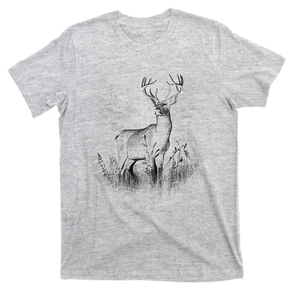 Deer In Nature Realistic T-Shirt