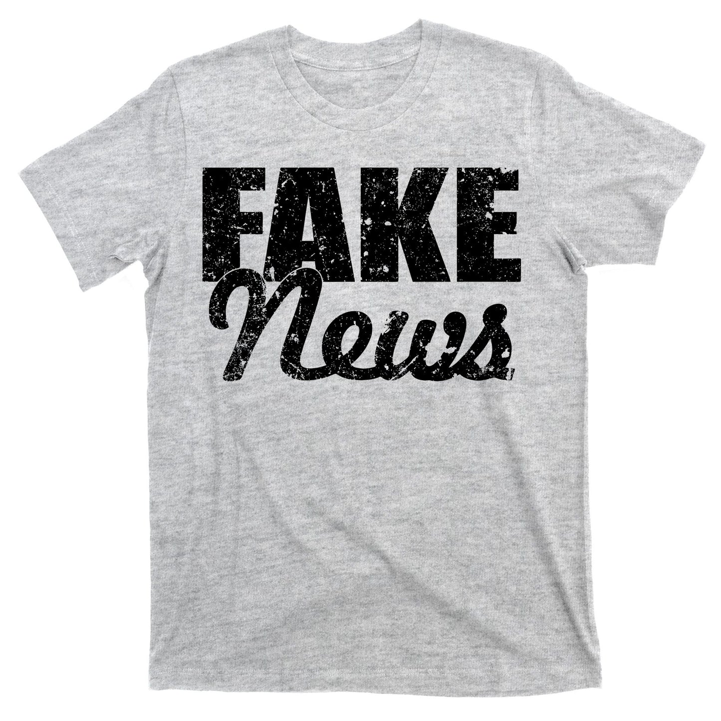 Distressed Fake News Logo T-Shirt
