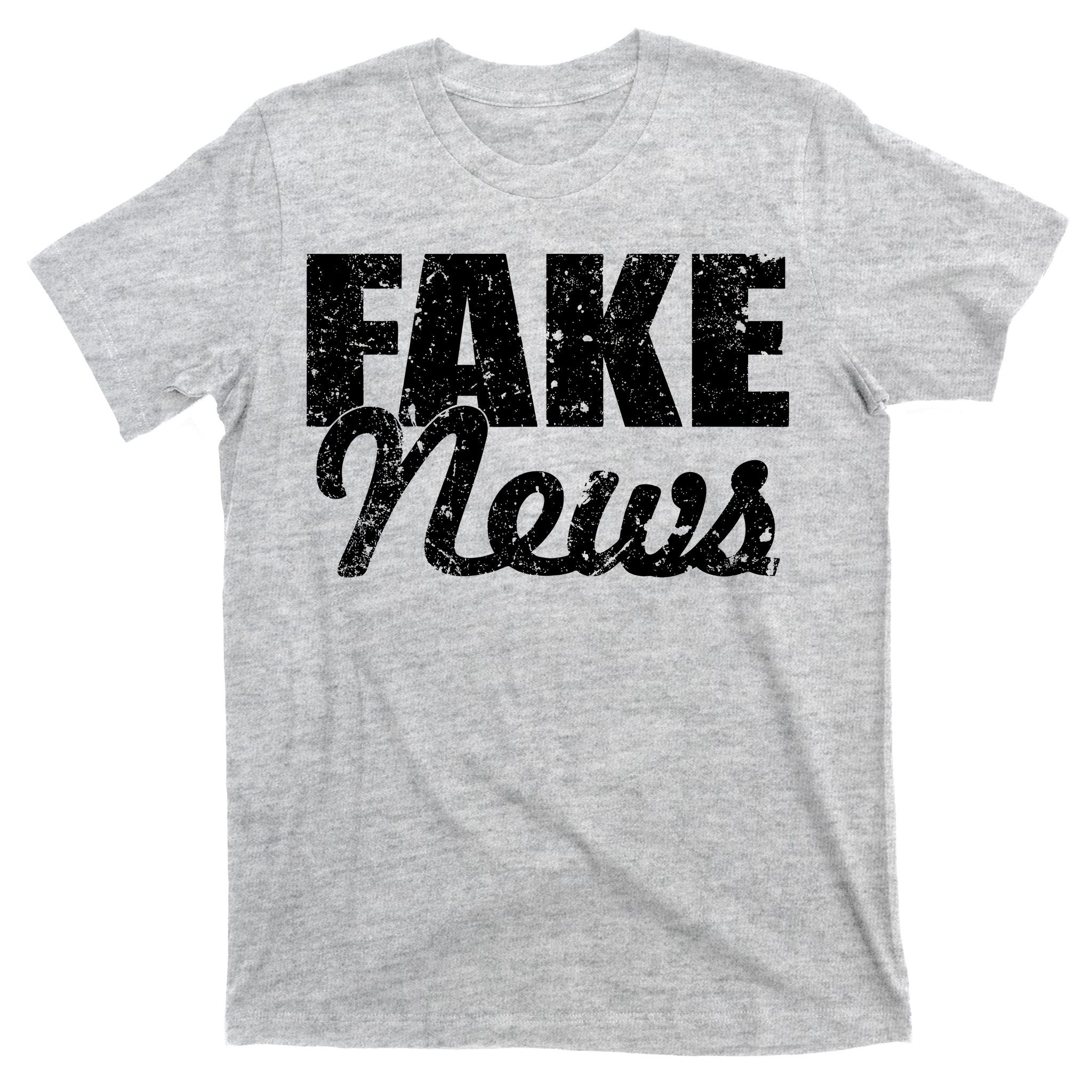 Distressed Fake News Logo T-Shirt