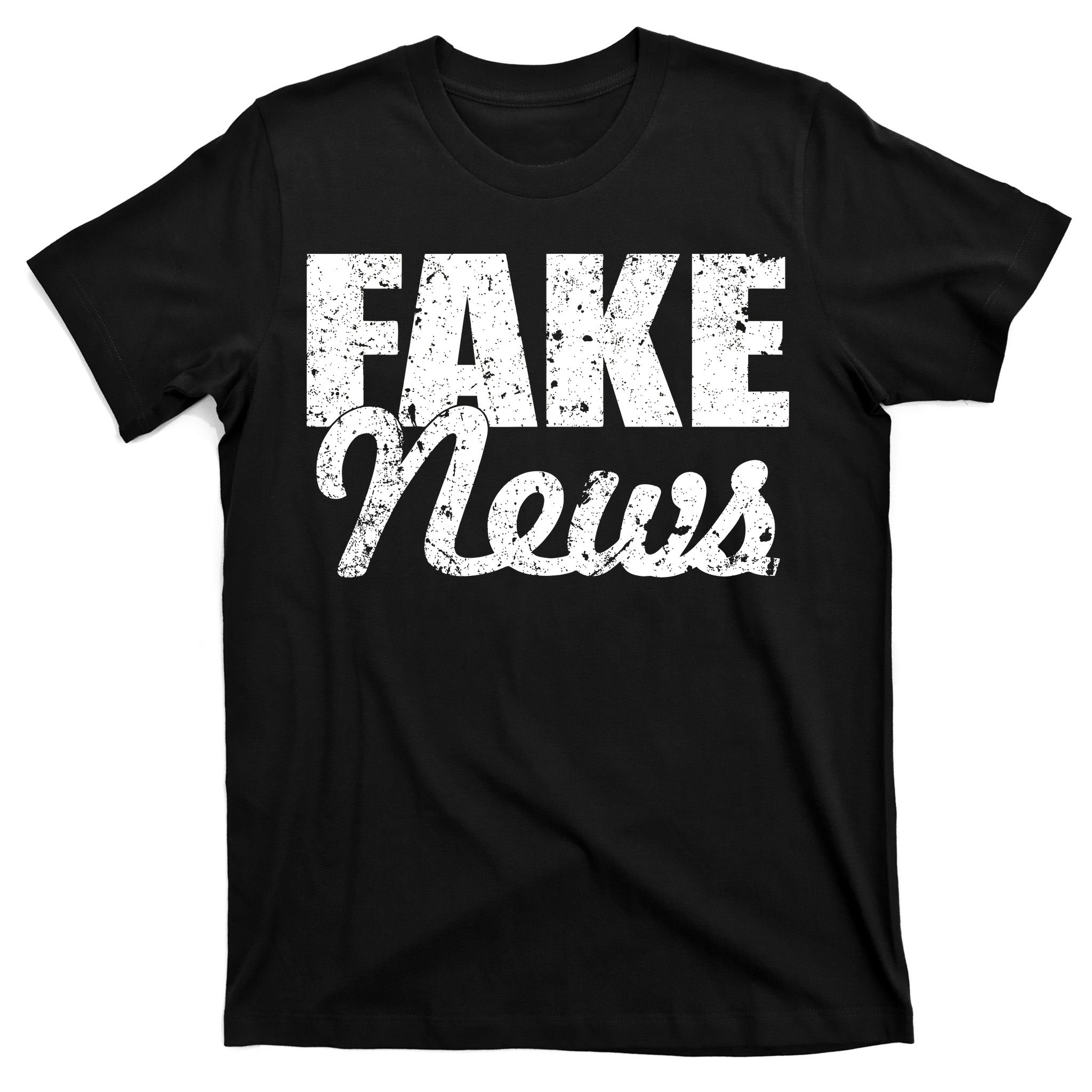 Distressed Fake News Logo T-Shirt