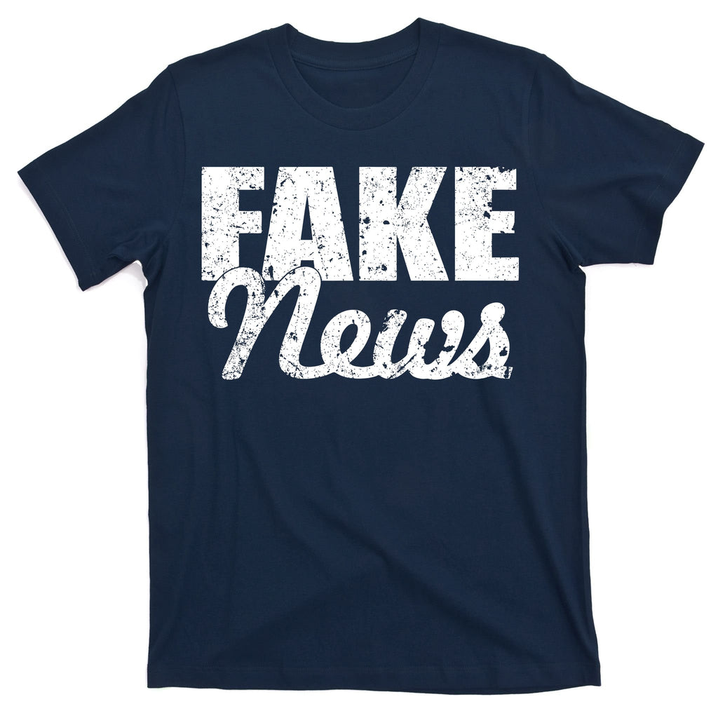 Distressed Fake News Logo T-Shirt