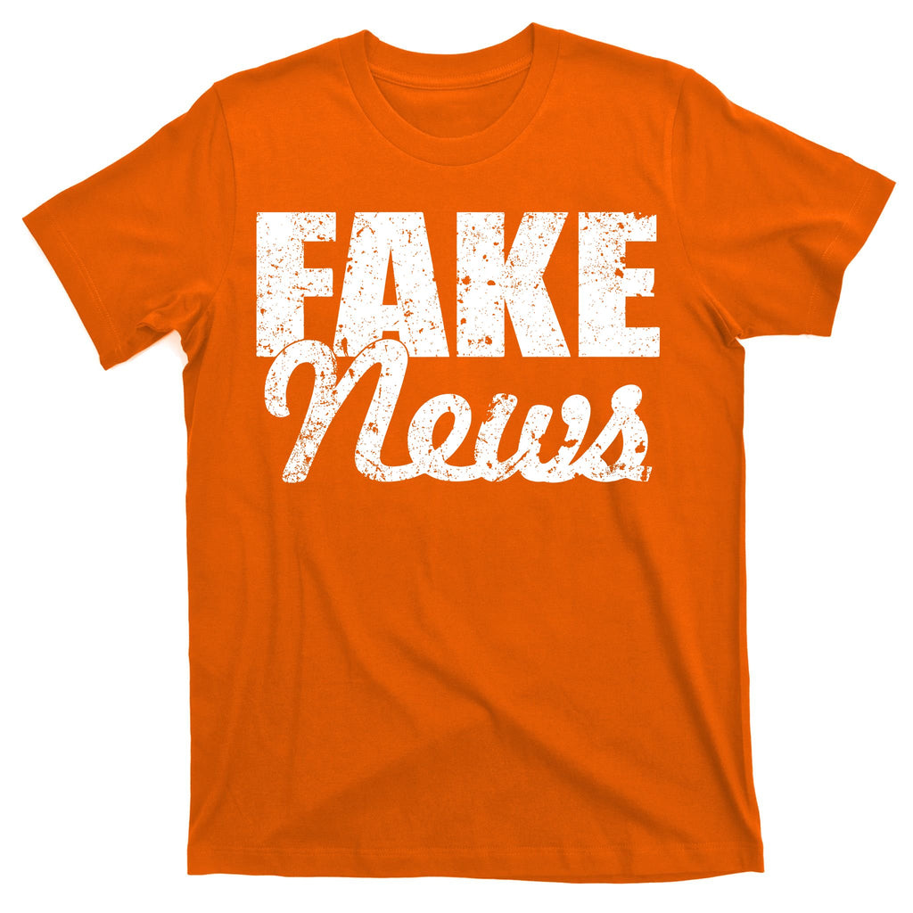 Distressed Fake News Logo T-Shirt