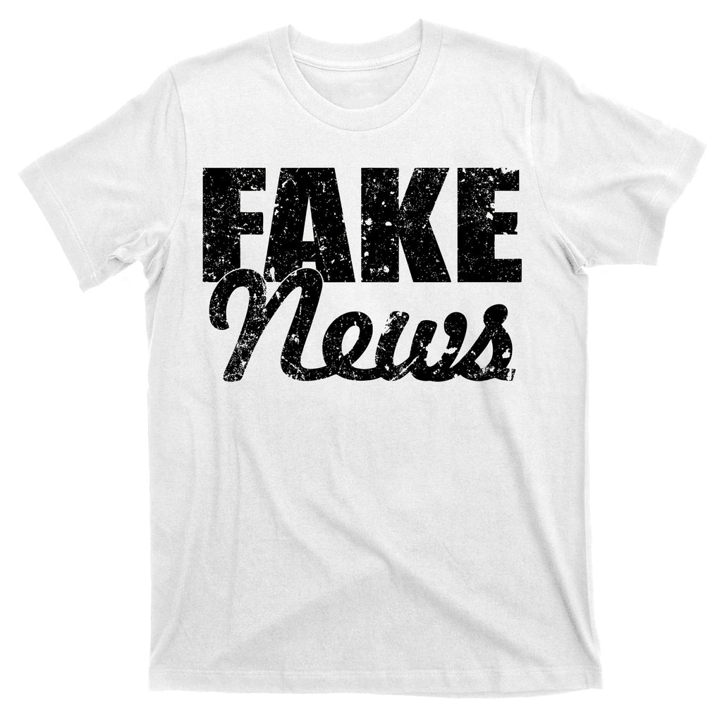 Distressed Fake News Logo T-Shirt