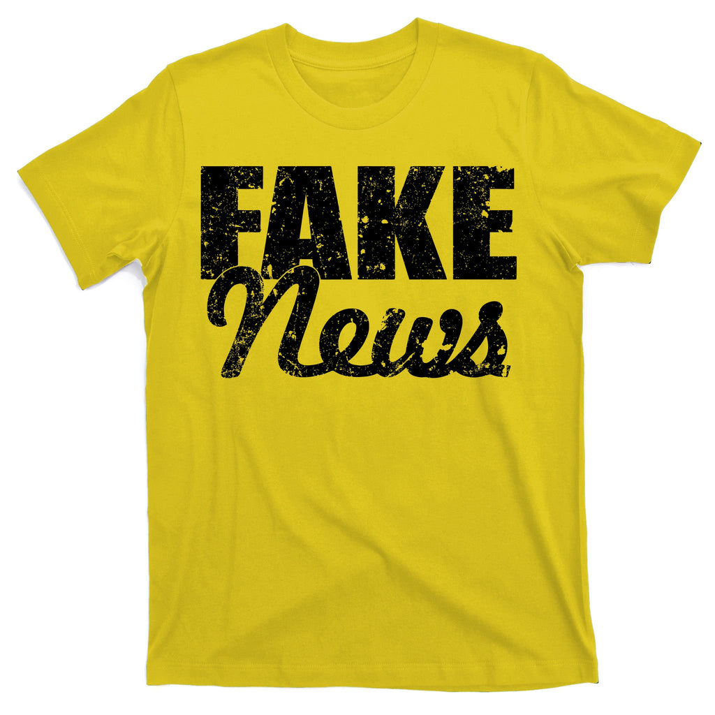 Distressed Fake News Logo T-Shirt