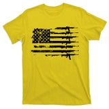 Distressed Gun Riffle US Flag T-Shirt