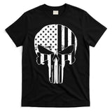 Distressed USA American Skull T-Shirt