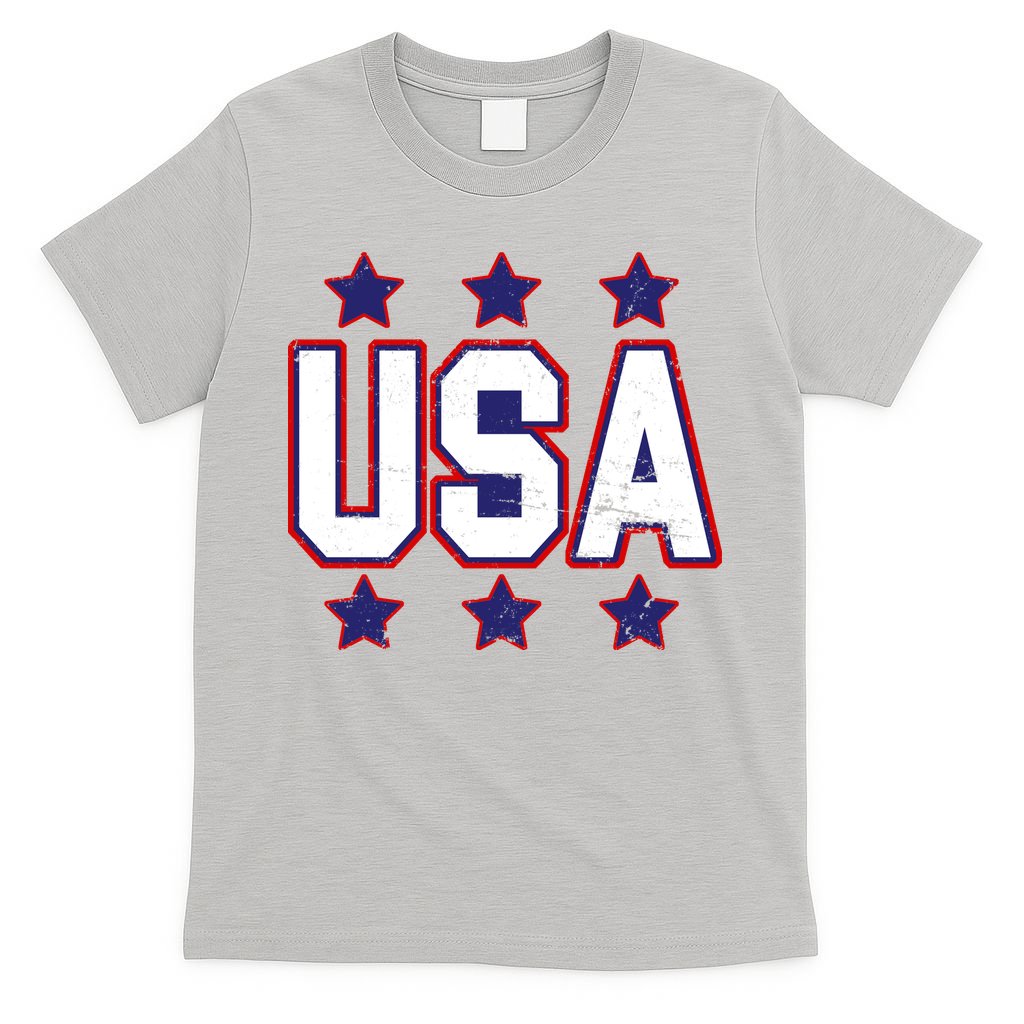 Distressed USA Patriotic Logo T-Shirt