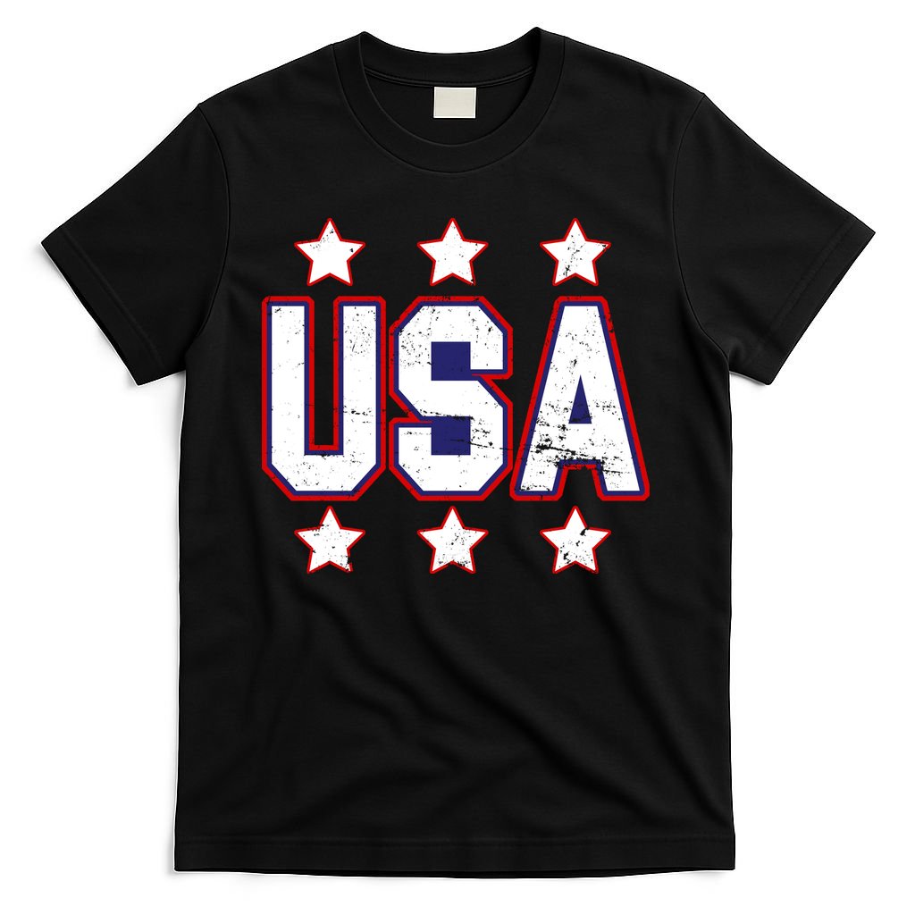 Distressed USA Patriotic Logo T-Shirt