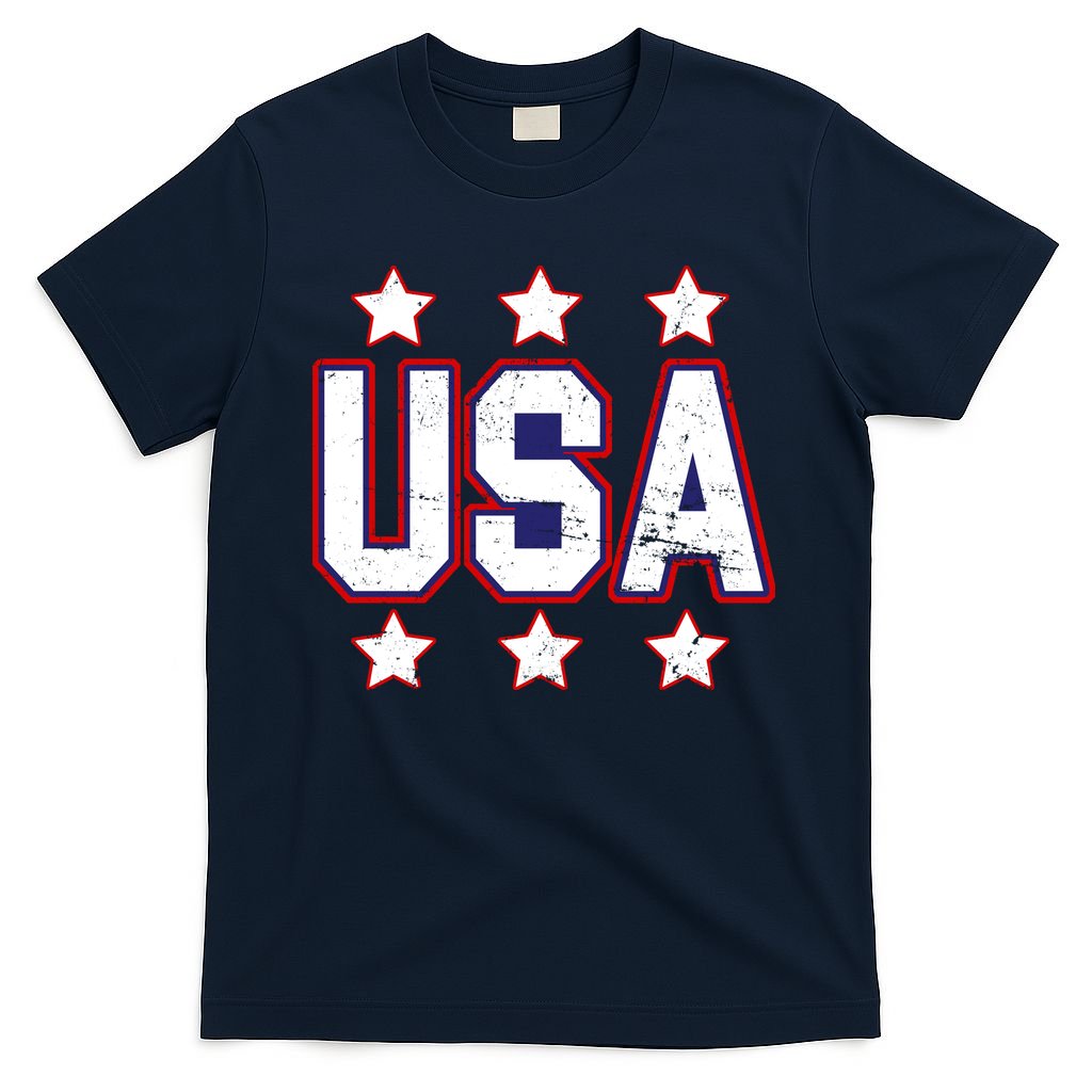 Distressed USA Patriotic Logo T-Shirt