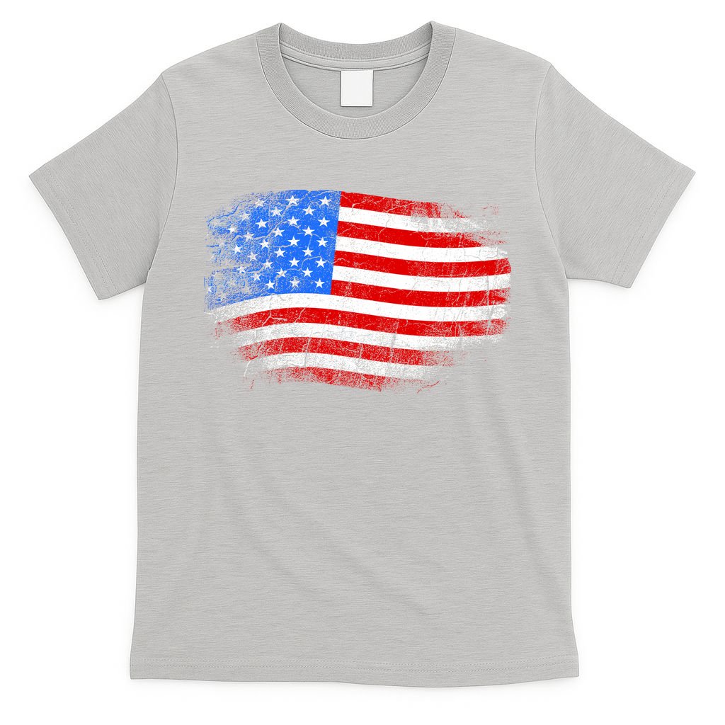 Distressed USA Waving Flag T-Shirt