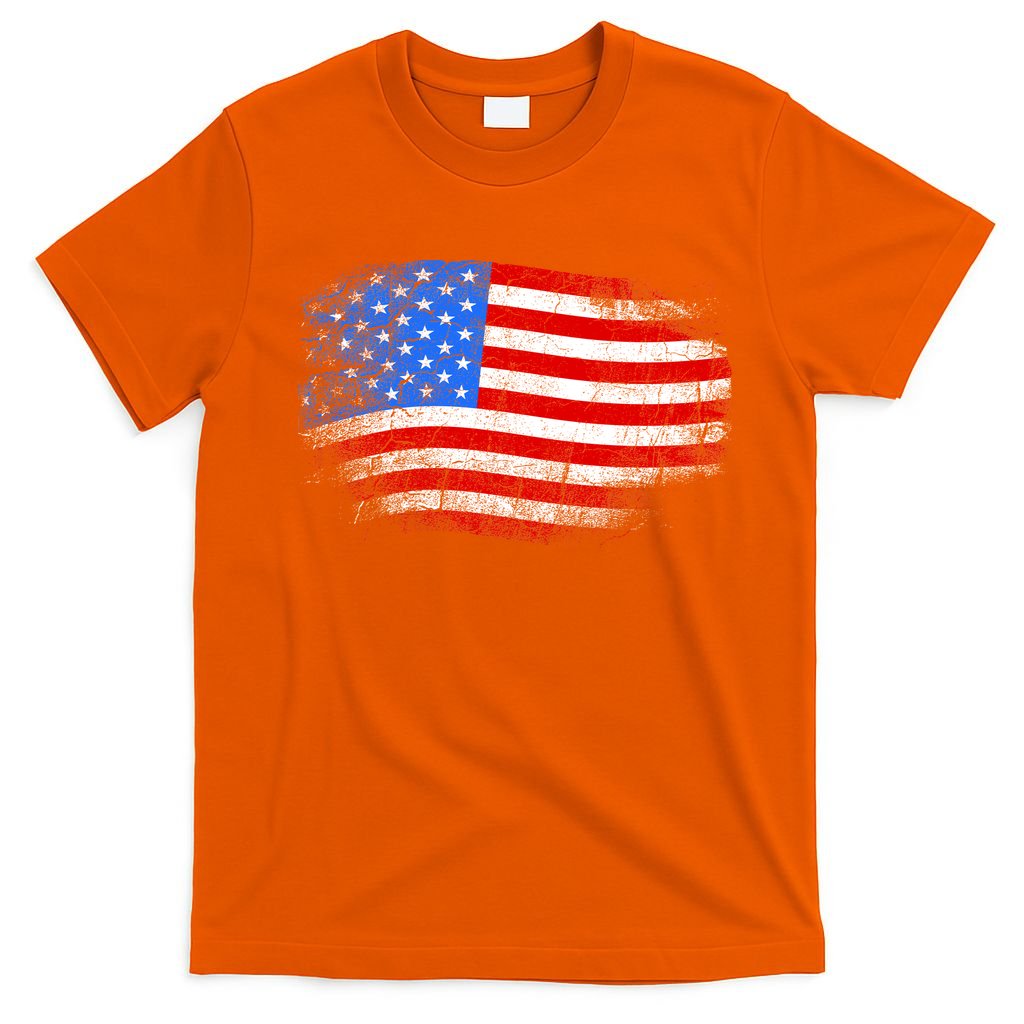 Distressed USA Waving Flag T-Shirt