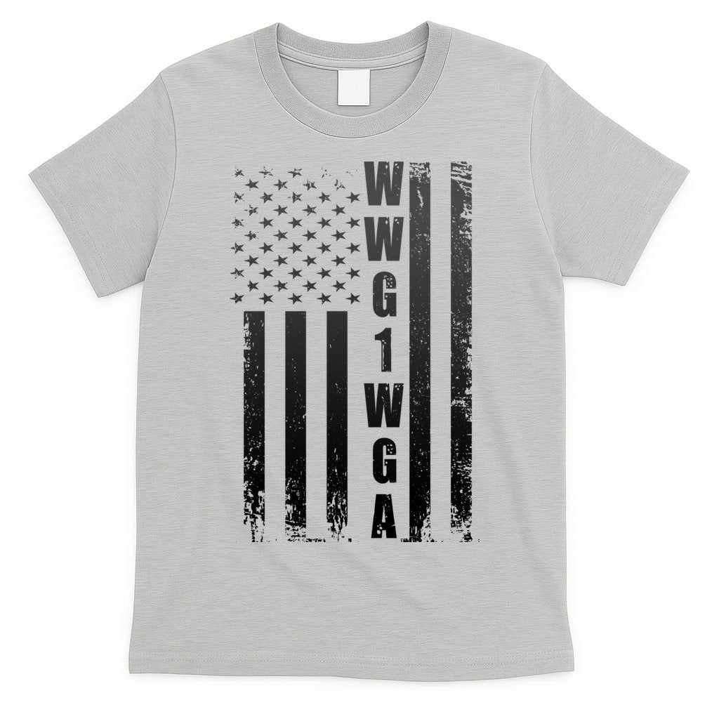 Distressed WWG1WGA US American Flag T-Shirt