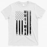 Distressed WWG1WGA US American Flag T-Shirt