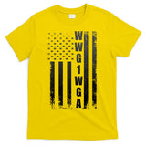 Distressed WWG1WGA US American Flag T-Shirt