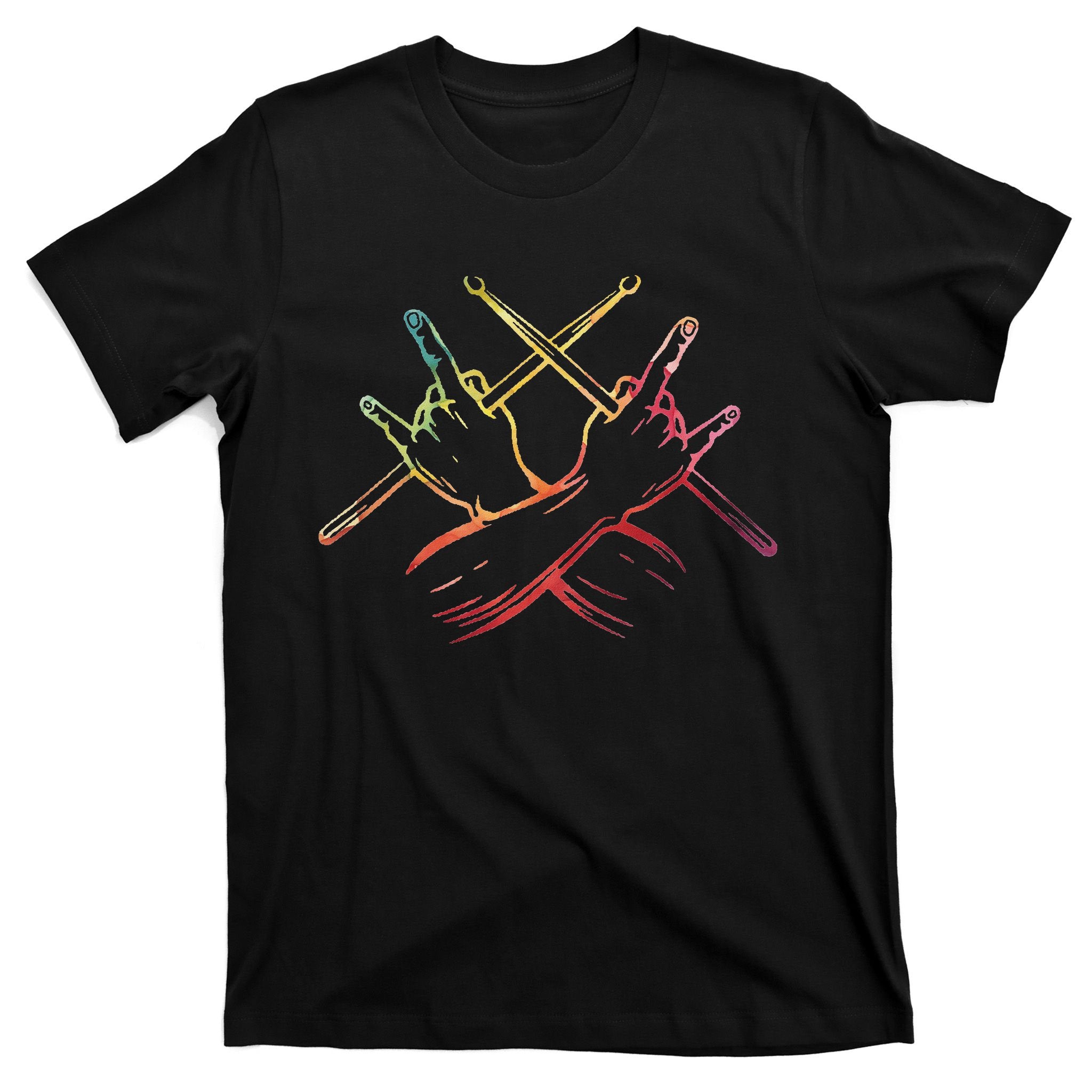 Drums Music Retro Vintage Drumset Rock N Roll Paradiddle T-Shirt
