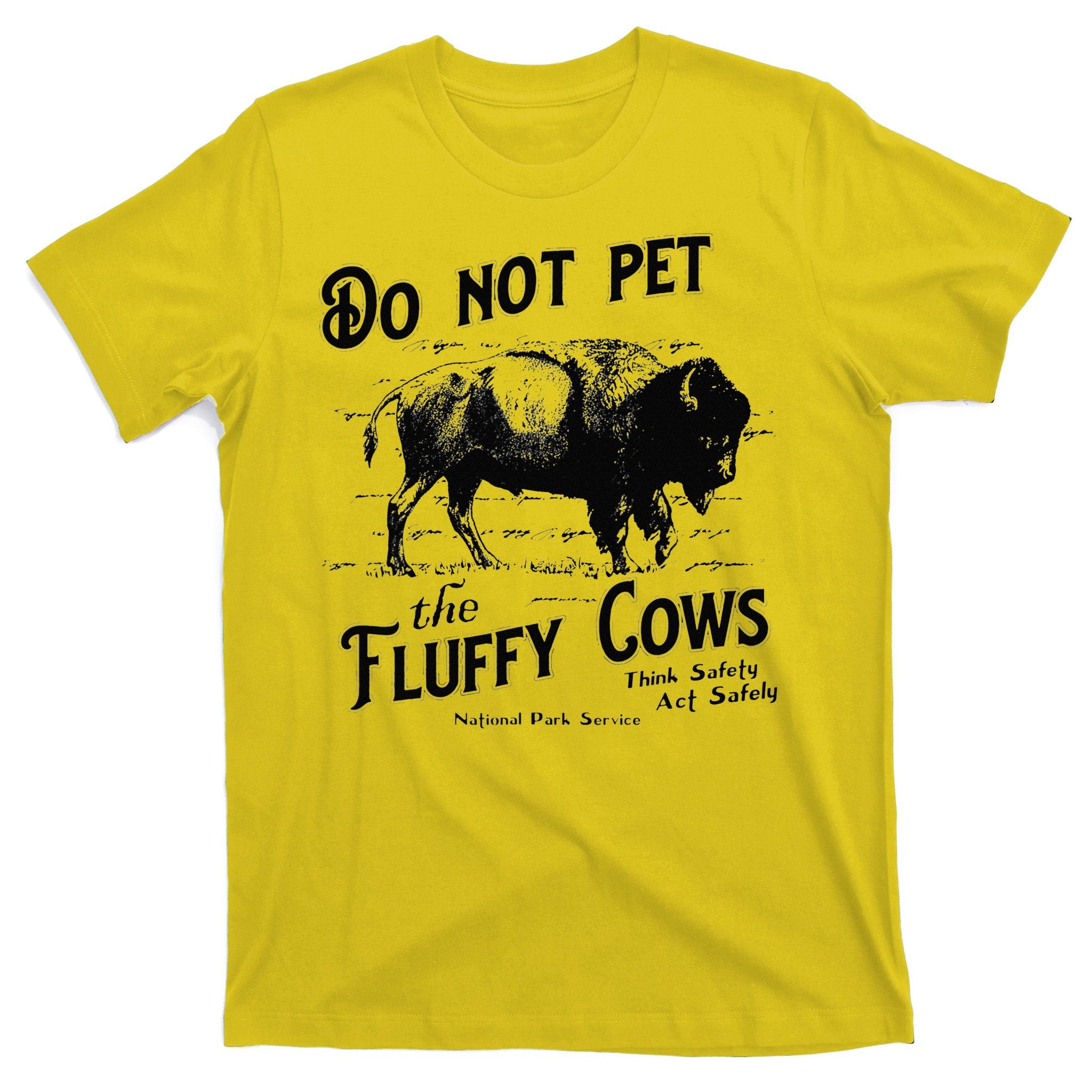 Do Not Pet The Fluffy Cows American Bison Vintage T-Shirt