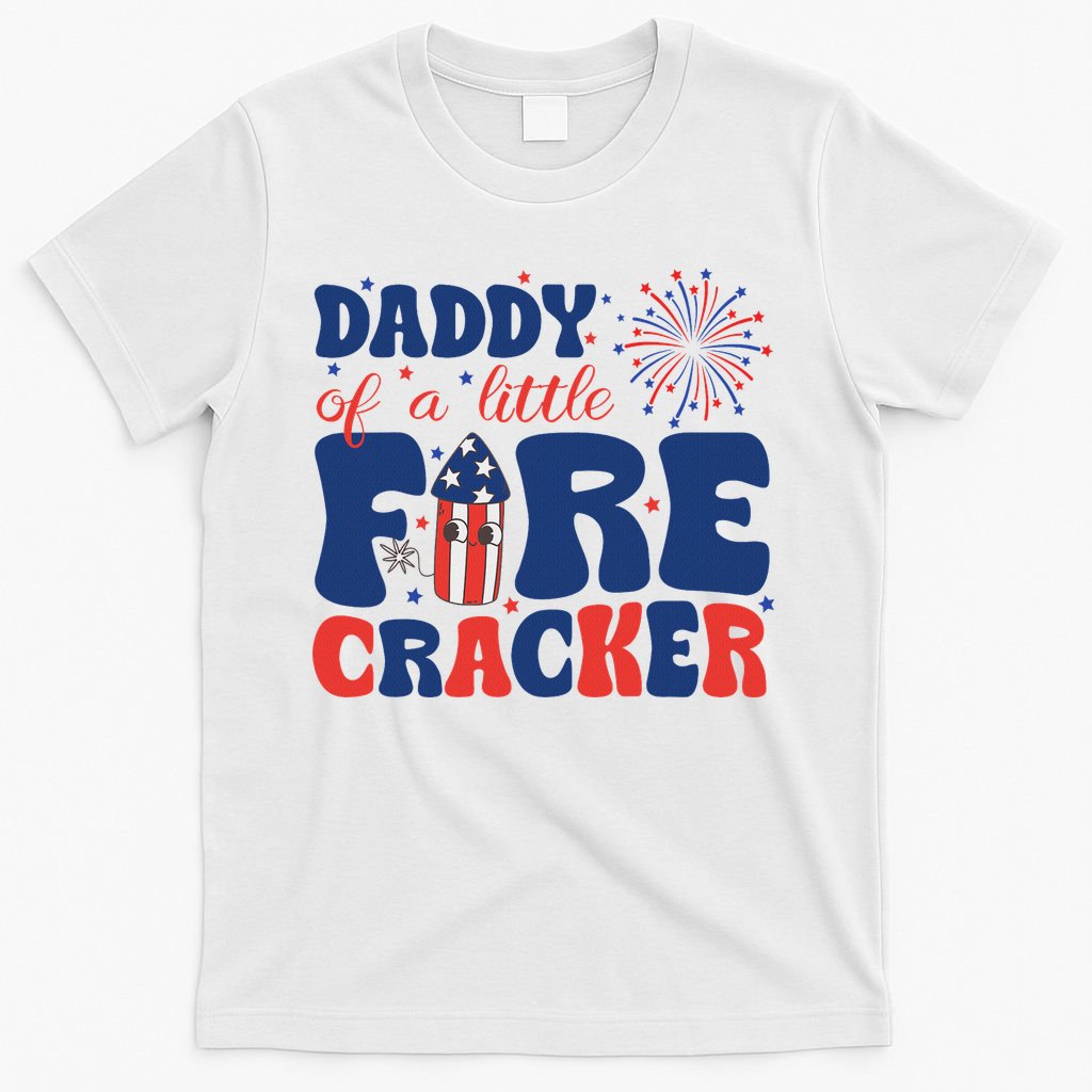 Daddy Of A Little Firecracker Family Matching 4th Of July T-Shirt