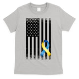 Down Syndrome Awareness USA Flag T-Shirt