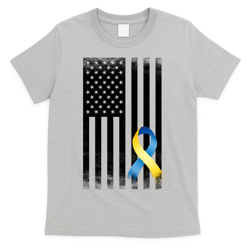 Down Syndrome Awareness USA Flag T-Shirt