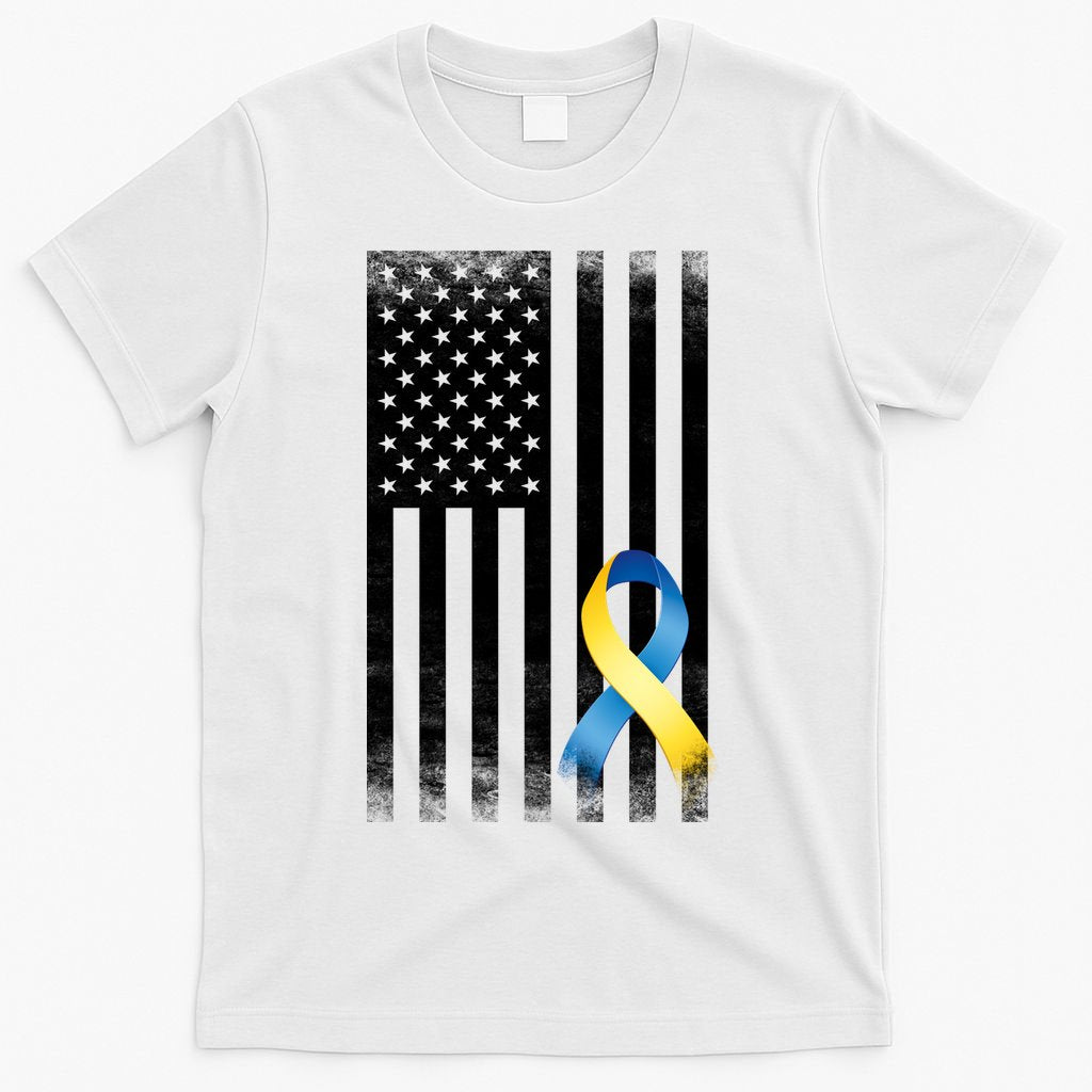 Down Syndrome Awareness USA Flag T-Shirt