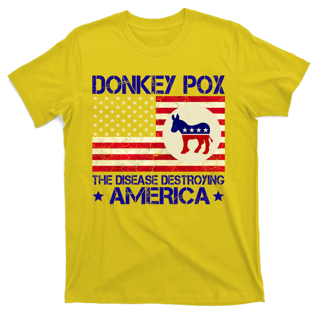 Donkey Pox The Disease Destroying America Funny Anti Biden T-Shirt
