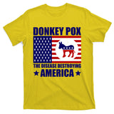 Donkey Pox The Disease Destroying America Vintage USA Funny T-Shirt