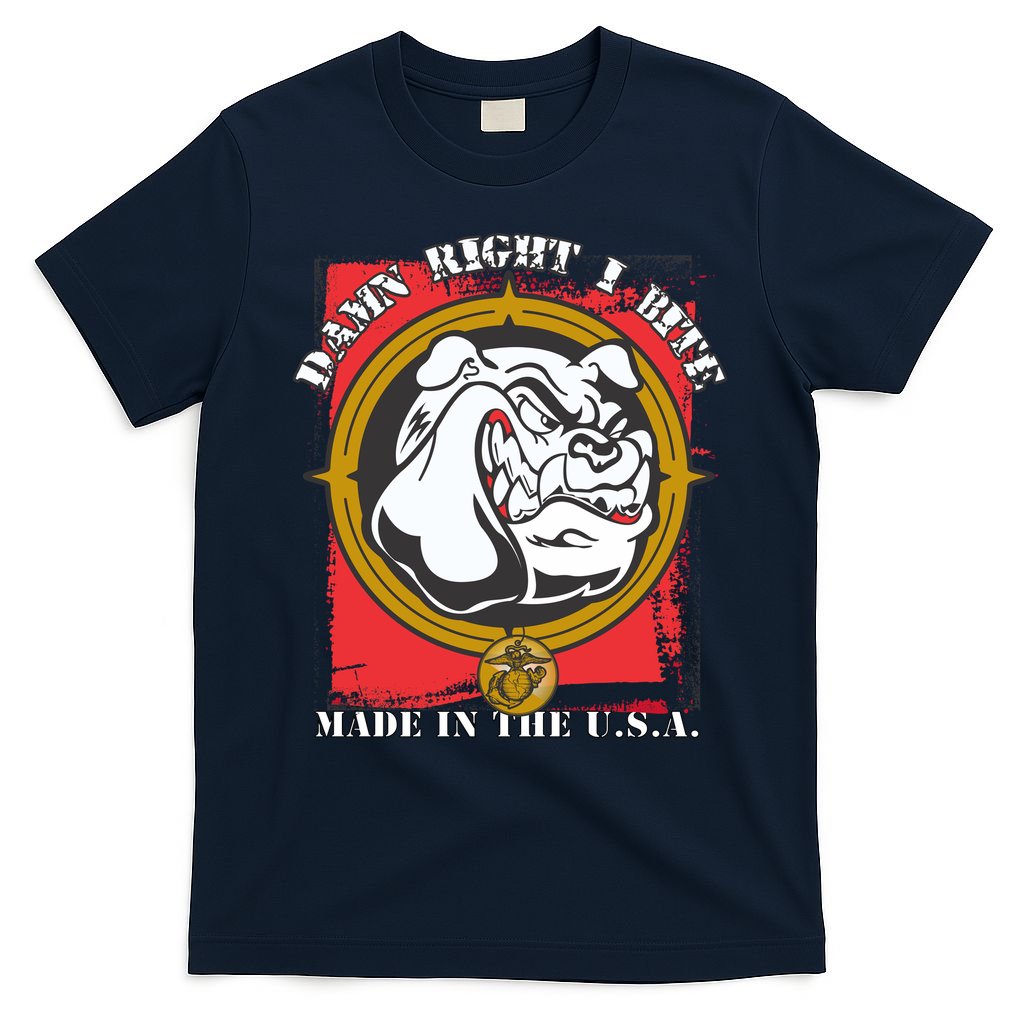 Damn Right I Bite Made In The USA Dog T-Shirt