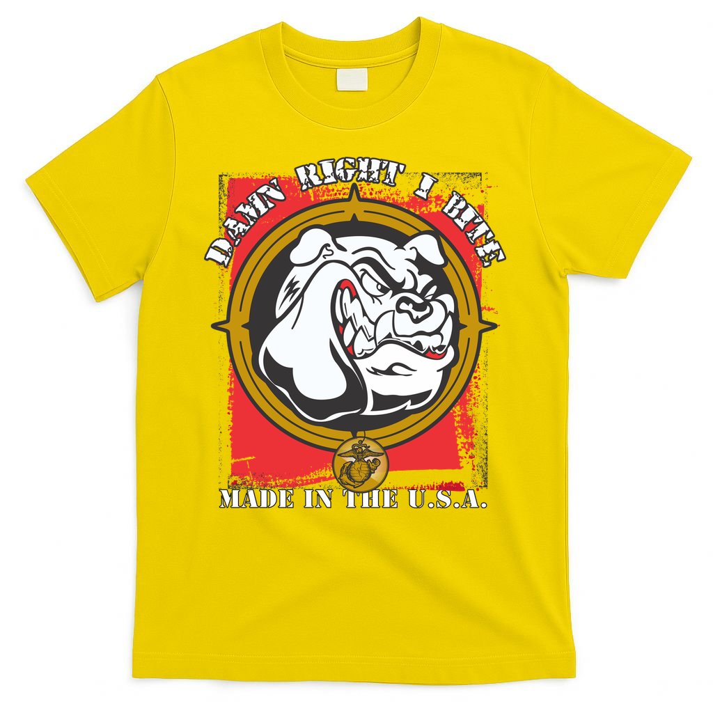 Damn Right I Bite Made In The USA Dog T-Shirt